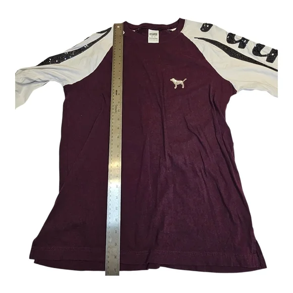 Pink by Victoria's Secret Plum Long Sleeve Top Medium - Picture 7 of 7